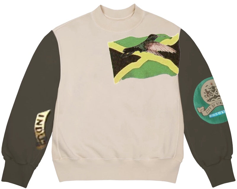 Kanye West Jesus Is King Jamaica Flag Crewneck Brown