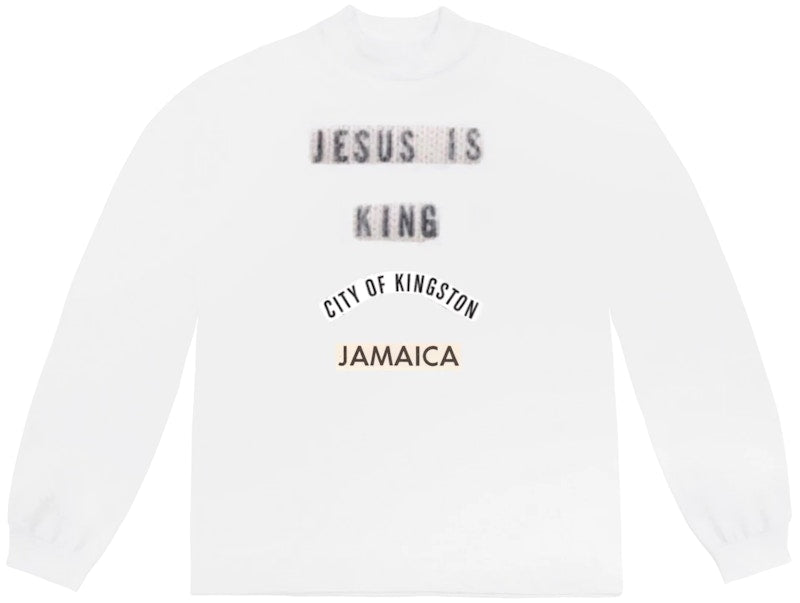 Kanye West Jesus Is King Jamaica Long Sleeve White