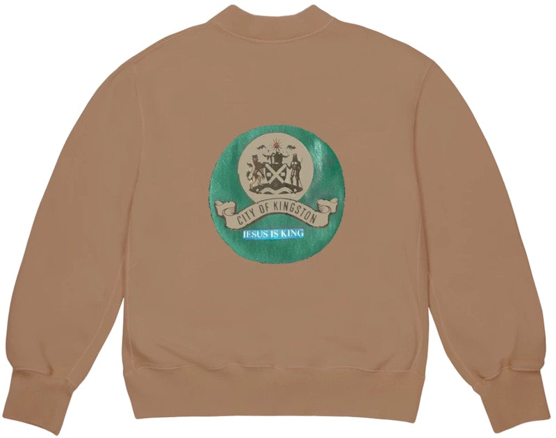 Kanye West Jesus Is King Jamaica Seal II Crewneck Brown