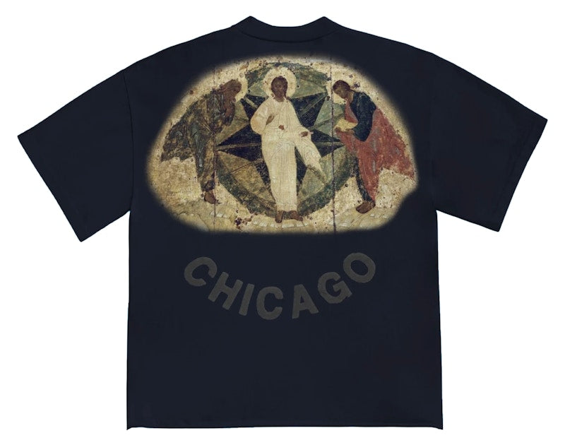 Kanye West Jesus Is King Painting T Shirt Navy