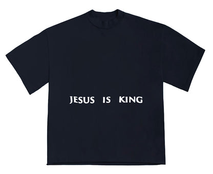 Kanye West Jesus Is King Painting T Shirt Navy