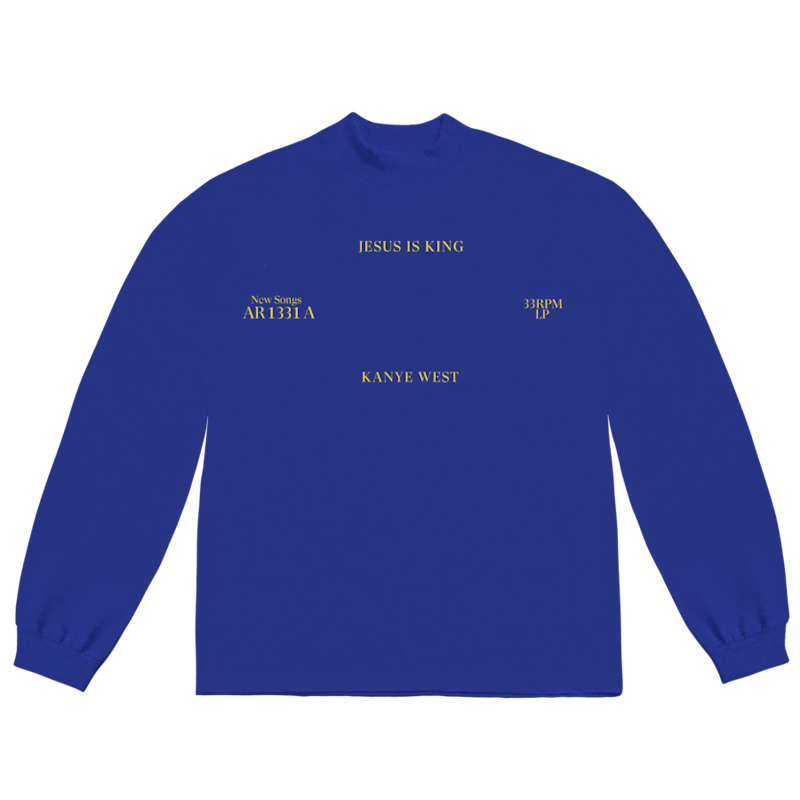 Kanye West Jesus Is King Vinyl I Long Sleeve Blue