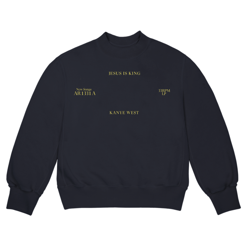 Kanye West Jesus Is King Vinyl II Crewneck Navy