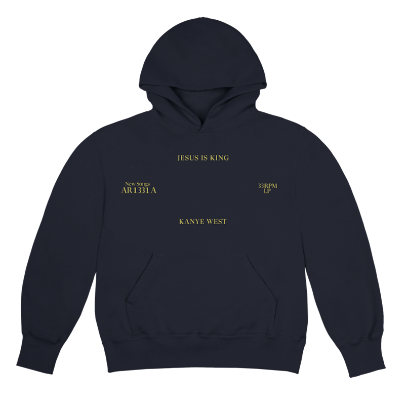 Kanye West Jesus Is King Vinyl II Hoodie Navy