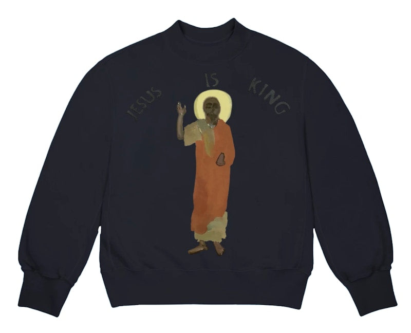 Kanye West Jesus Is King Crewneck Navy