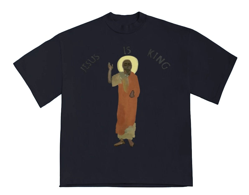 Kanye West Jesus Is King T Shirt Navy
