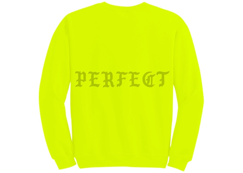 Kanye West Las Vegas Pablo Pop-Up Perfect Crewneck Safety Green