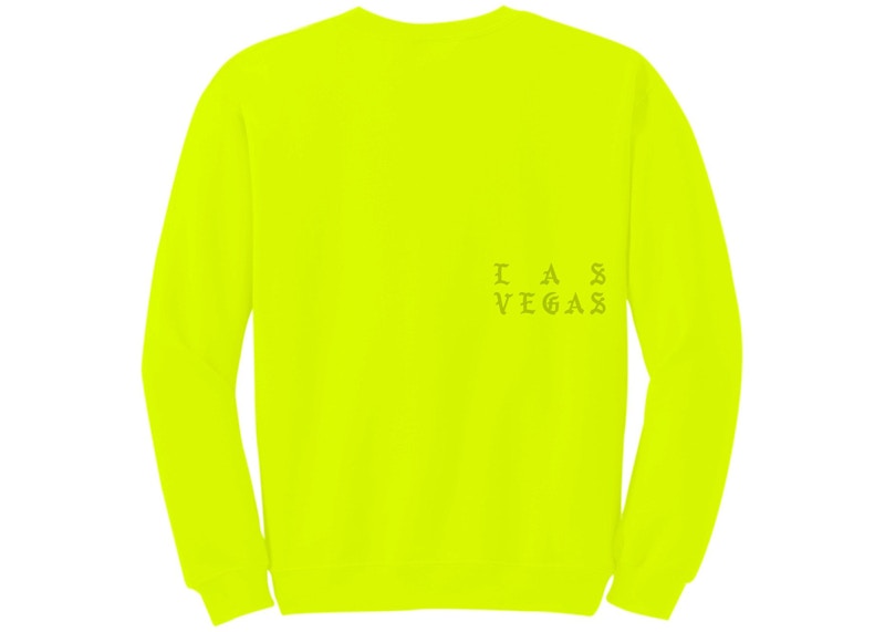 Kanye West Las Vegas Pablo Pop-Up Perfect Crewneck Safety Green