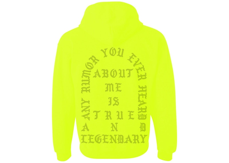 Kanye West Las Vegas Pablo Pop-Up True And Legendary Hoodie Safety Green