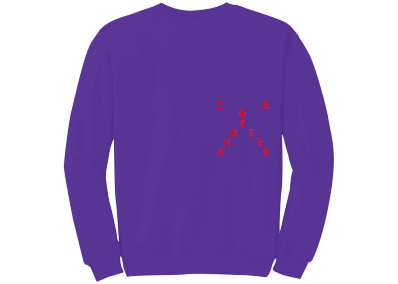 Kanye West Los Angeles Pablo Pop-Up Perfect Crewneck Purple