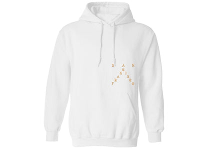 Kanye West San Francisco Pablo Pop-Up Woke Up And Felt The Vibe Hoodie White