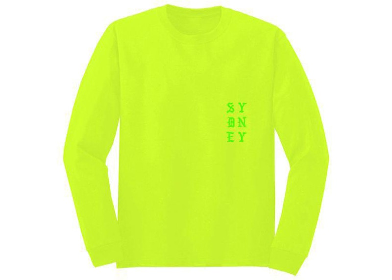 Kanye West Sydney Pablo Pop-Up We Young And We Alive L/S Tee Safety Green