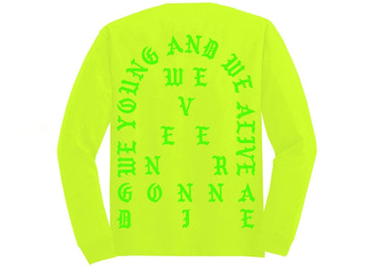 Kanye West Sydney Pablo Pop-Up We Young And We Alive L/S Tee Safety Green