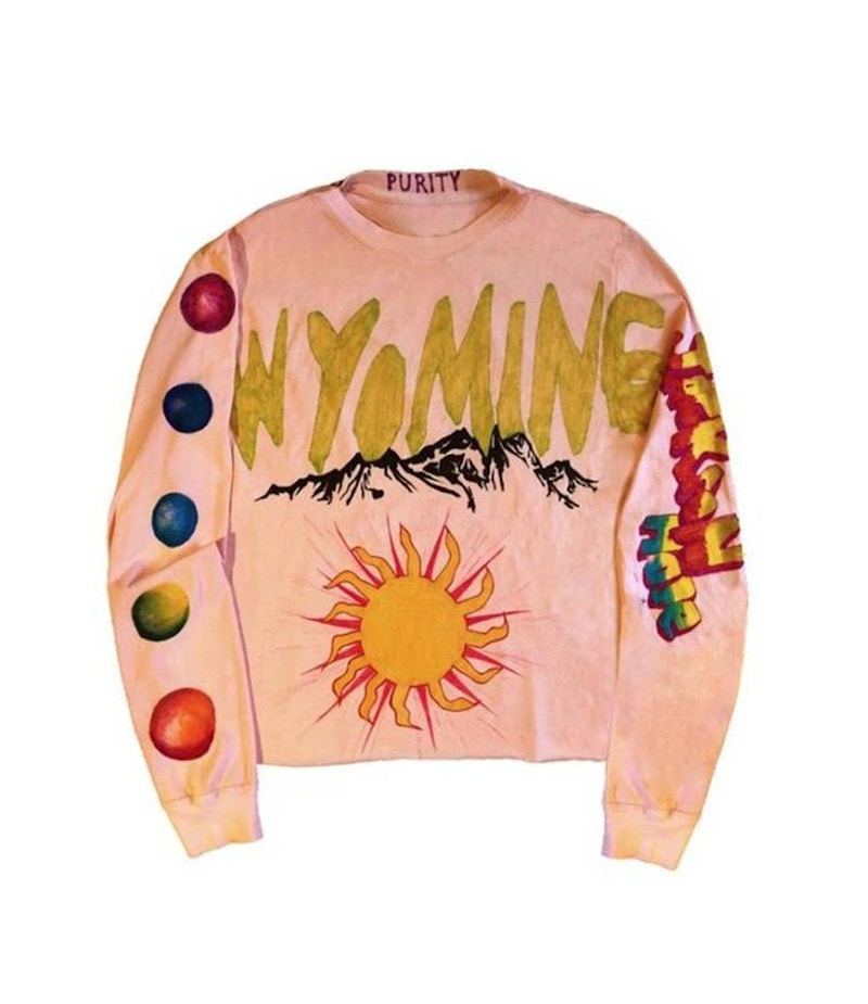 Kanye West Wyoming KKW Long Sleve T-shirt Pink