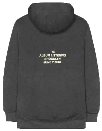 Kanye West Ye Album Listening Brooklyn Hoodie Grey