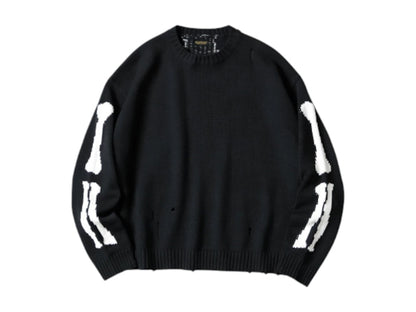 Kapital 5G Cotton Knit Bone Crewneck Black