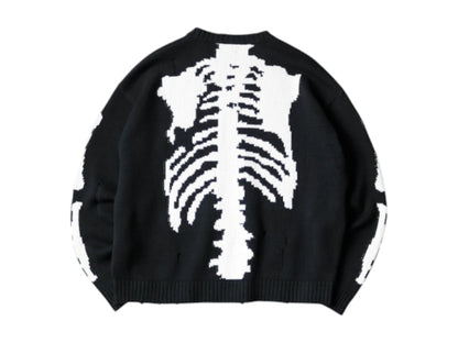 Kapital 5G Cotton Knit Bone Crewneck Black