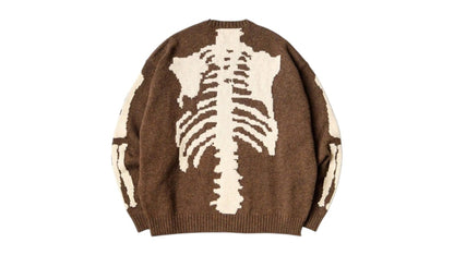 Kapital 5G Wool Bone Crewneck Sweater Brown