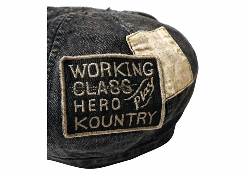 Kapital Dixie Factory 14oz Denim Casquette Hat Black/Natural