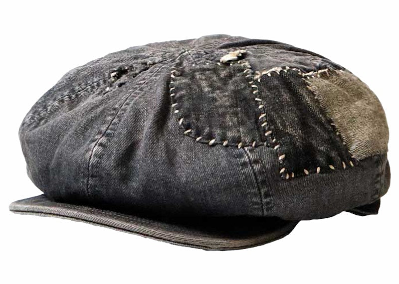 Kapital Dixie Factory 14oz Denim Casquette Hat Black/Natural