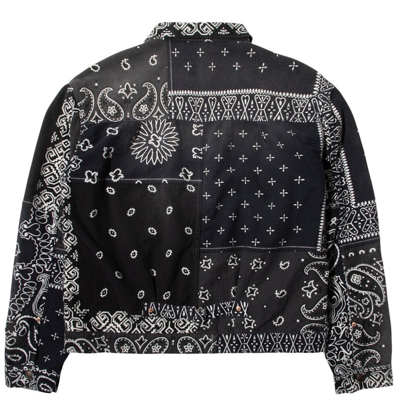 Kapital Flannel Reversible Bandana 1st Jacket Black/Khaki