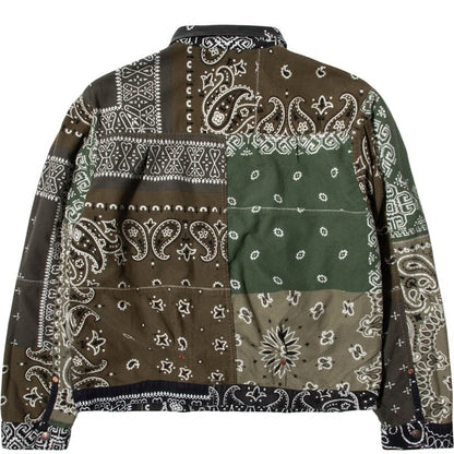 Kapital Flannel Reversible Bandana 1st Jacket Black/Khaki
