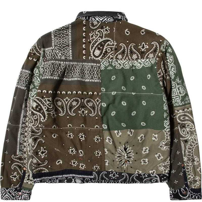 Kapital Flannel Reversible Bandana 1st Jacket Black/Khaki