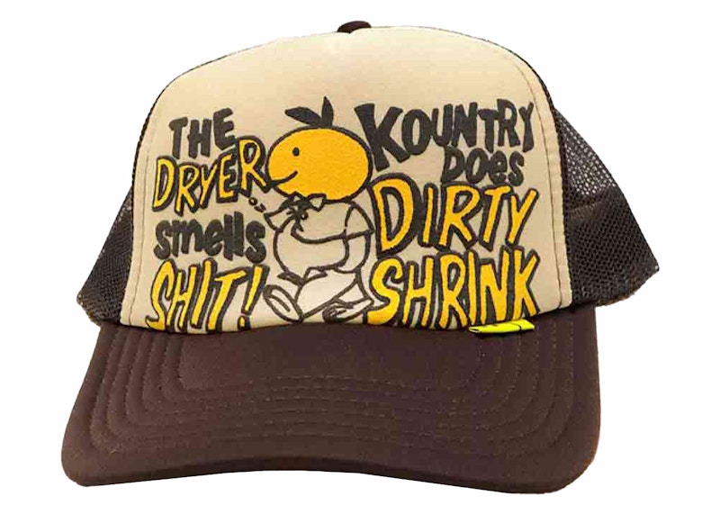 Kapital Kountry Dirty Shrink Trucker Cap Natural/Brown