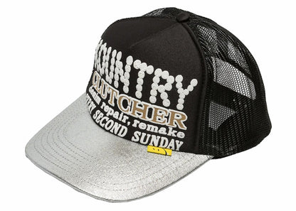 Kapital Kountry Pearl Clutcher Silver Brim Trucker Cap Black