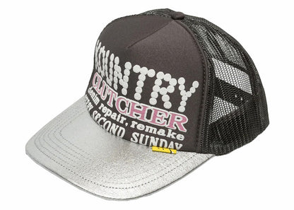 Kapital Kountry Pearl Clutcher Silver Brim Trucker Cap Grey