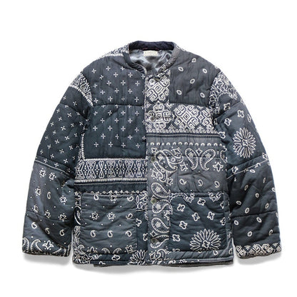 Kapital Quilted Ptachwork Bandana Jacket Black