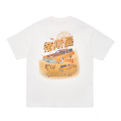L'Art de L'Automobile Year of the Ox T-shirt White