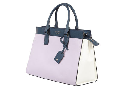 Kate Spade Cameron Convertible Satchel Large Lavender/Bright White/Petrol Blue