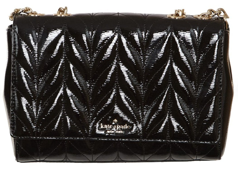 Kate Spade Emelyn Quilted Patent Briar Lane Crossbody Bag Mini Black