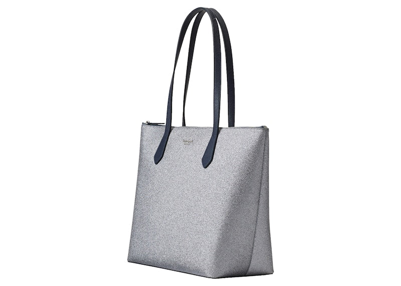 Kate Spade Joeley Glitter Tote Bag Large Dusk Navy
