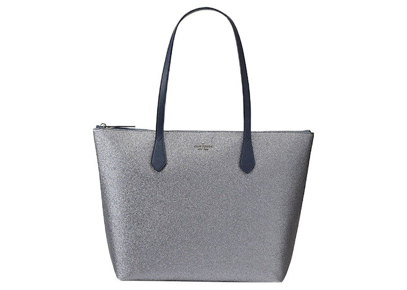 Kate Spade Joeley Glitter Tote Bag Large Dusk Navy