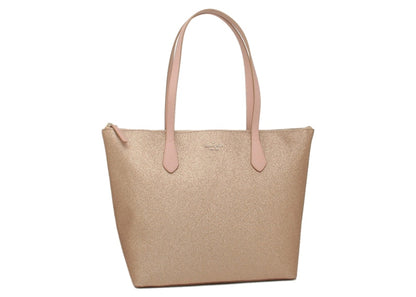 Kate Spade Joeley Glitter Tote Bag Large Rose Gold