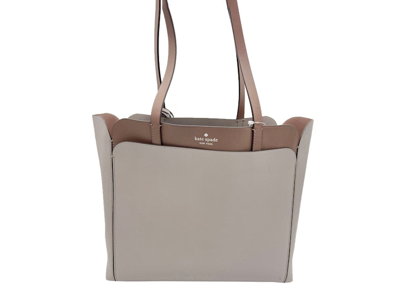 Kate Spade Magnolia Street Double Pocket Tote Bag Medium Soft Taupe