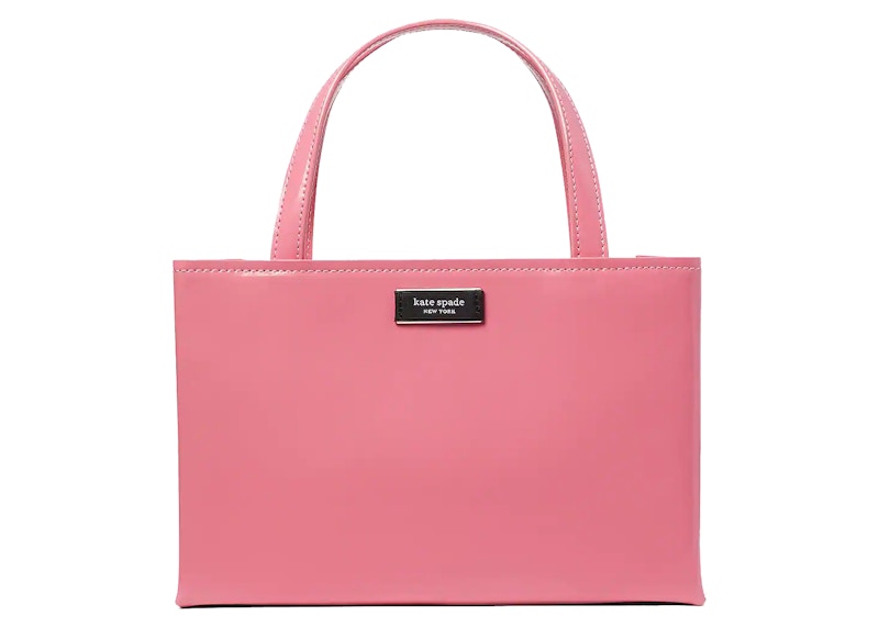 Kate Spade Sam Icon Leather Tote Bag Small Feather Pink