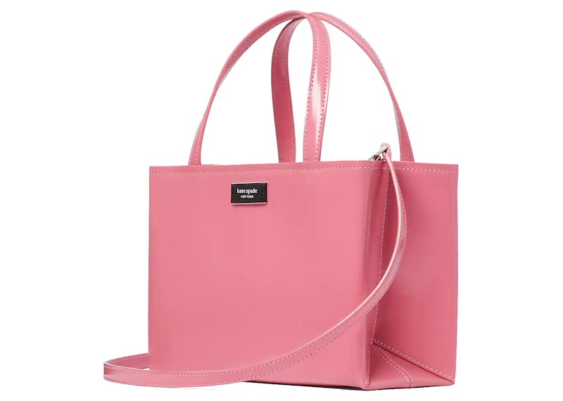 Kate Spade Sam Icon Leather Tote Bag Small Feather Pink