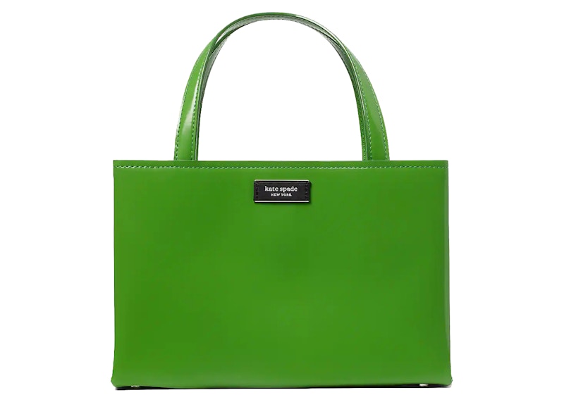 Kate Spade Sam Icon Leather Tote Bag Small Green