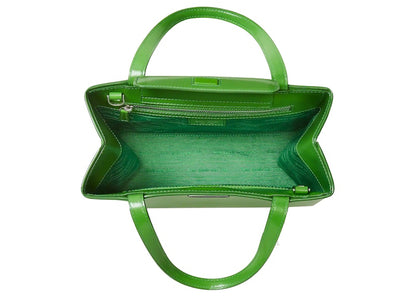 Kate Spade Sam Icon Leather Tote Bag Small Green