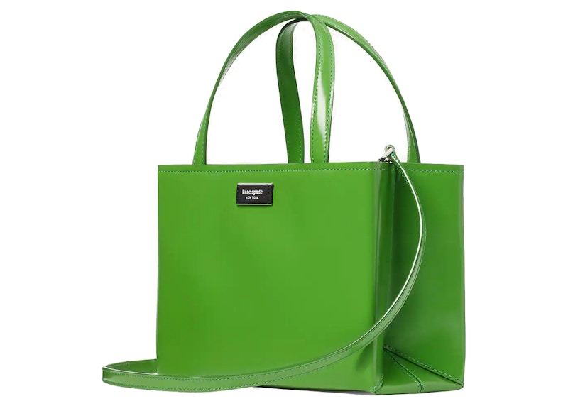 Kate Spade Sam Icon Leather Tote Bag Small Green