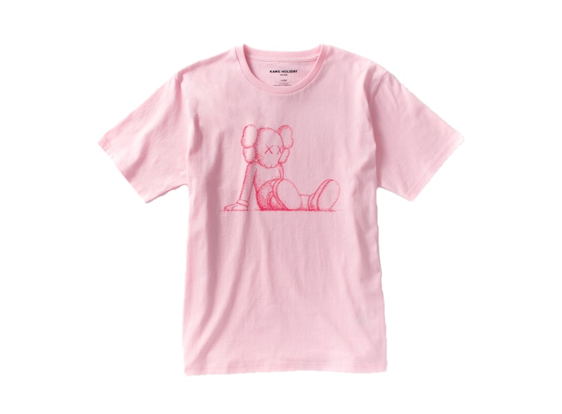 KAWS Holiday Limited Companion T-shirt Pink