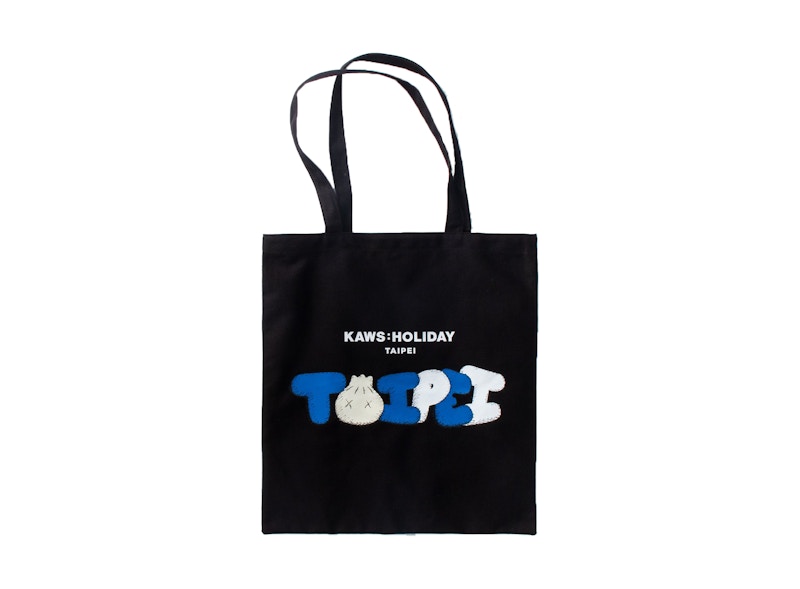 KAWS Holiday Limited Taipei Tote Bag Black/Blue