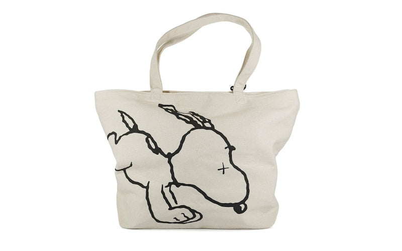 KAWS x Uniqlo x Peanuts Snoopy Tote Bag Beige