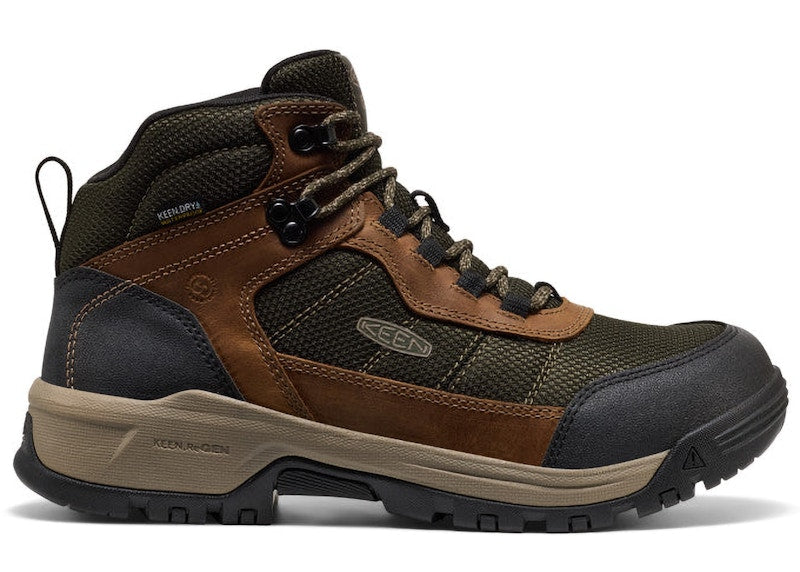 Keen Skokie Waterproof Soft Toe Work Boot Forest Night Black