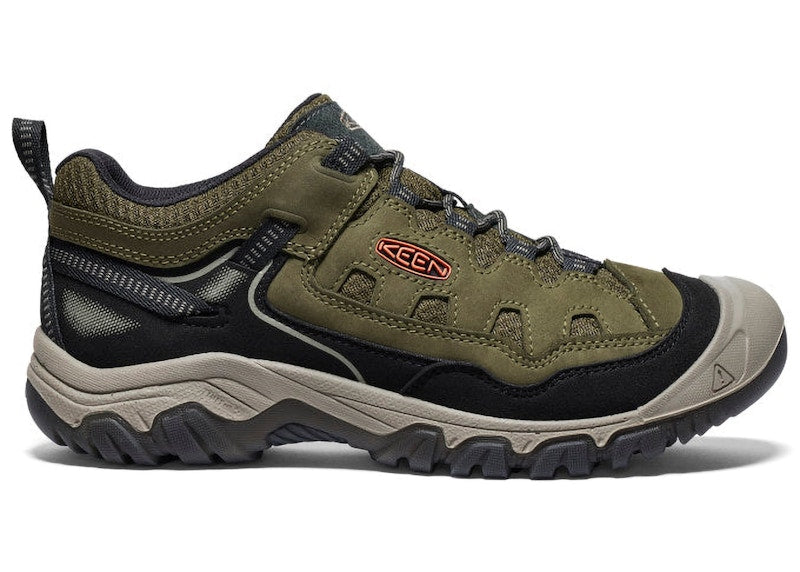 Keen Targhee IV Vented Hiking Shoe Dark Olive Gold Flame
