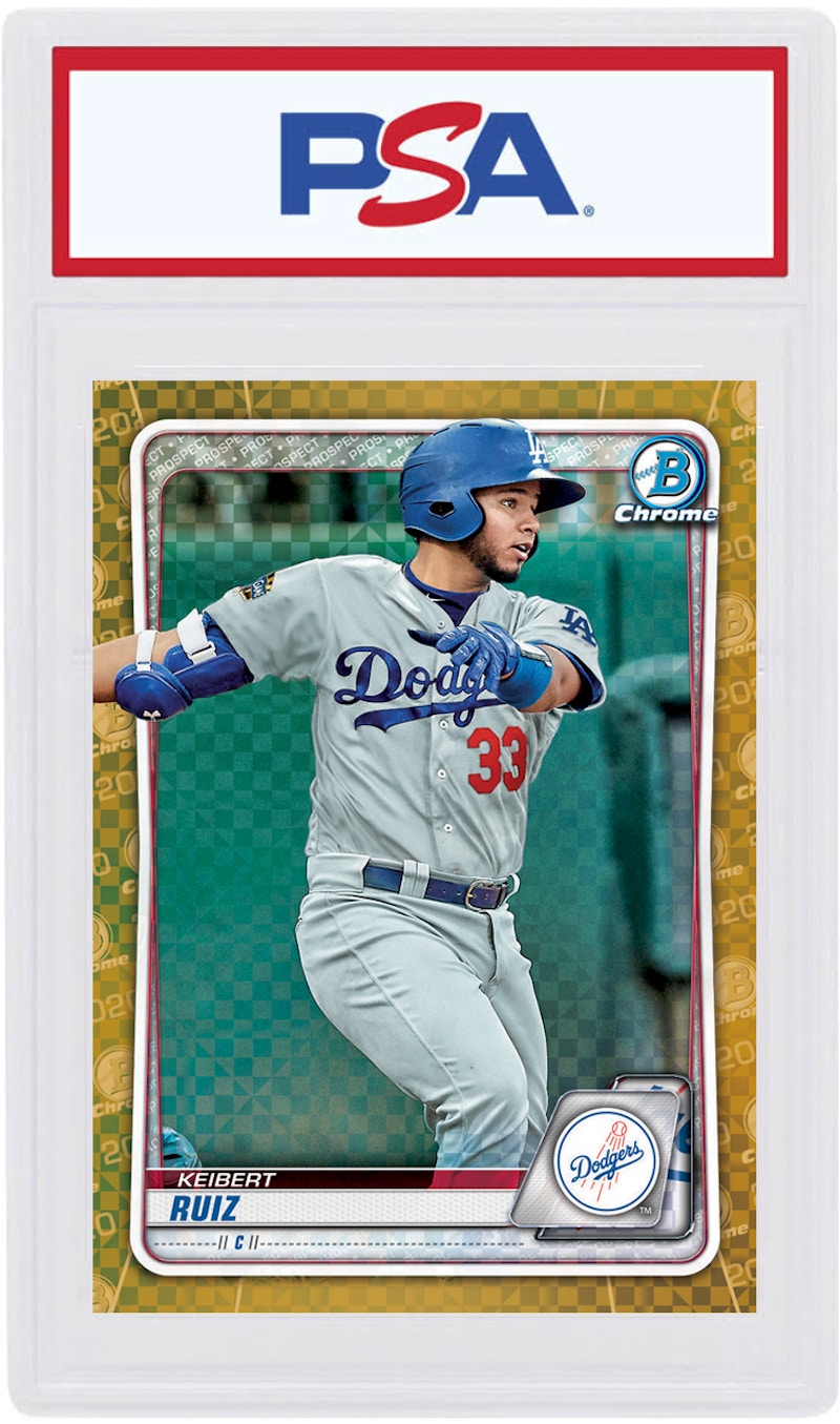 Keibert Ruiz 2020 Bowman Chrome X Gold X-Fractor /3 #BCP-210 (PSA or BGS Graded)