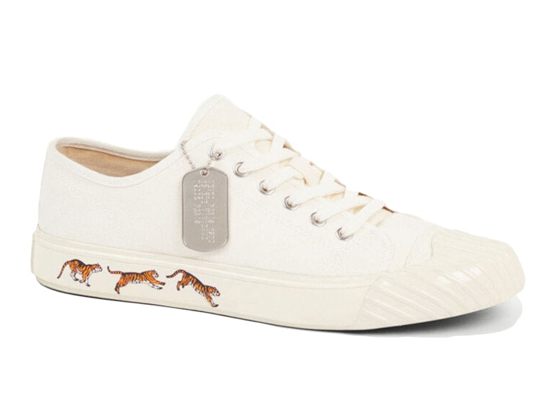 Kenzo School Low Top Trainers Tiger Sole Off White